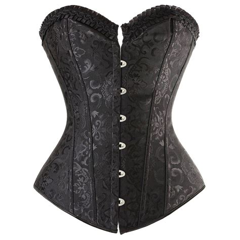 X Classical Blackwhite Lace Up Steel Boned Bustiers And Corsets
