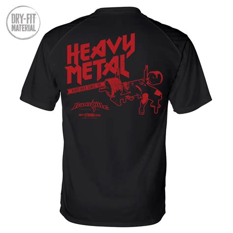 heavy metal redefined powerlifting bench press dri fit t shirt ironville
