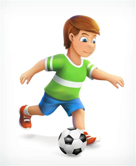 Little Football Player Vector Icon Free Download