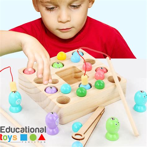 Buy 3 In 1 Wooden Magnetic Fishing Game Online Educational Toys Pakistan