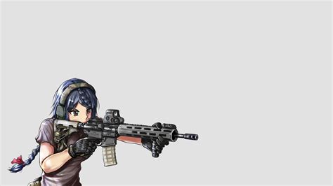 Girl With A Gun 1920x1080 Animewallpaper