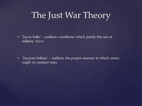 The Just War Theory Revised Presentation Youtube