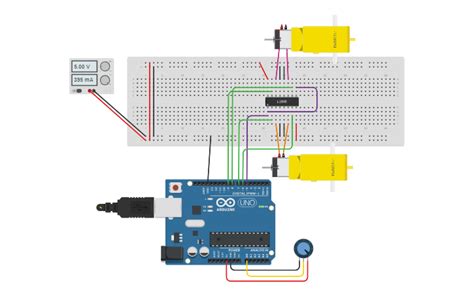 Circuit Design L293ddc Motor Tinkercad