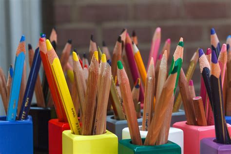 Free Images Pencil Color Art Pens Kindergarten School Draw
