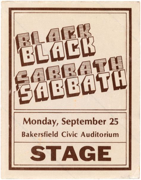Hakes Black Sabbath And Van Halen Backstage Passes Trio