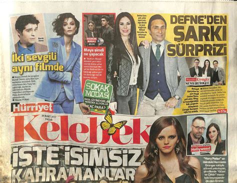 hürriyet gazetesi kelebek eki 26 mart 2017 defne samyeli yıllar sonra behzat gerçeker İle