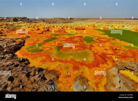Landscape With Salts And Sulfur Deposits Dallol Danakil Depression