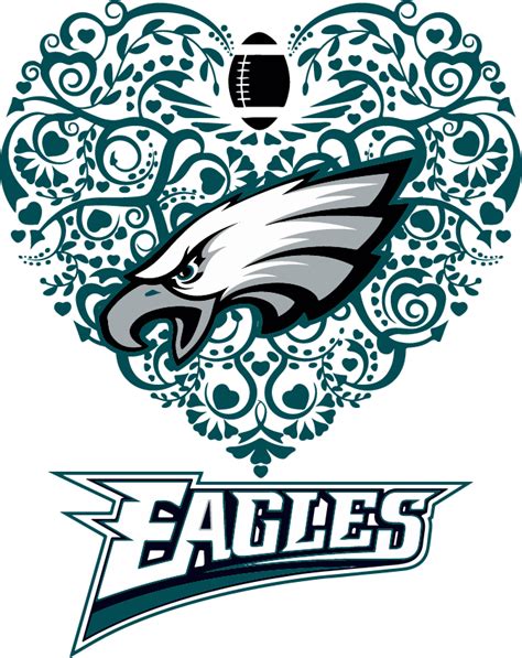 Eagles Heart Football Svg Dxf Png Cricut Silhouette Philadelphia