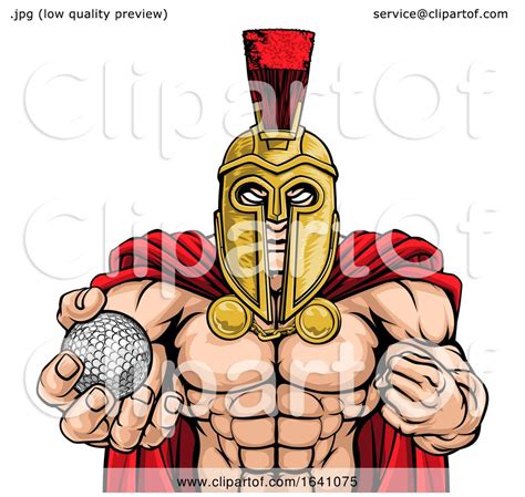 Spartan Trojan Golf Sports Mascot By Atstockillustration 1641075