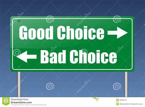 Good choice bad choice stock illustration. Illustration of button ...
