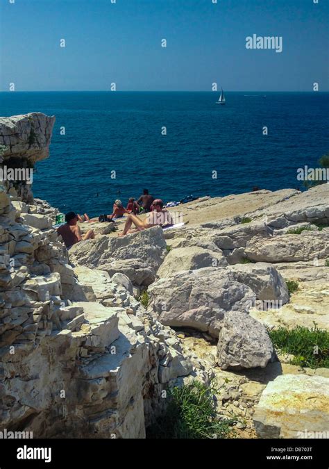 Marseille France Gay Men Relaxing On Nude Beach Scenes Point Rouge My