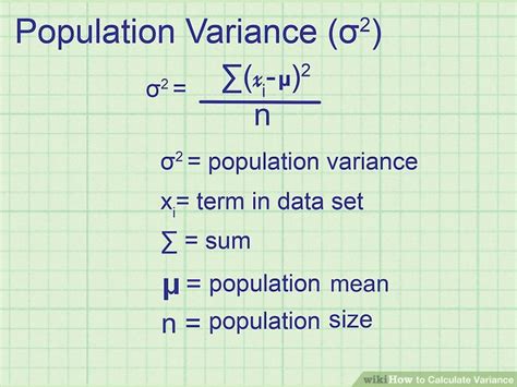 Ci = μ ± zα/2*(s/√n)*√fpc, where: 3 Ways to Calculate Variance - wikiHow