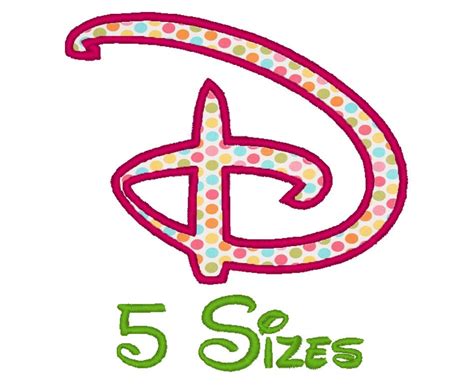 Applique Disney Font Embroidery Machine 5 Sizes