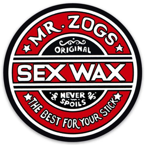 mr zog s sex wax red black and white w black border die cut round sticker ebay