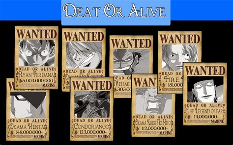 One piece terbaru minggu ini : List Wanted / Buronan Poster ( One Piece Battle Indonesia )