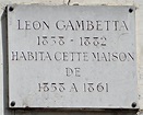 Leon Gambetta plaque - 7 rue de Tournon, Paris 6th arr | Flickr