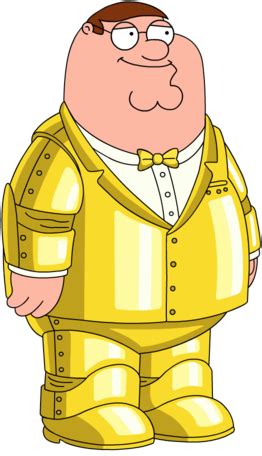 Check out this transparent Family Guy Peter Griffin in Golden suit PNG png image