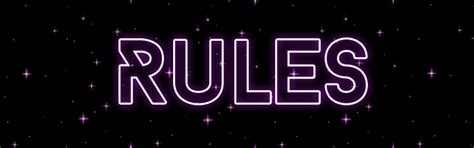 Neon Purple Rules Discord Banner