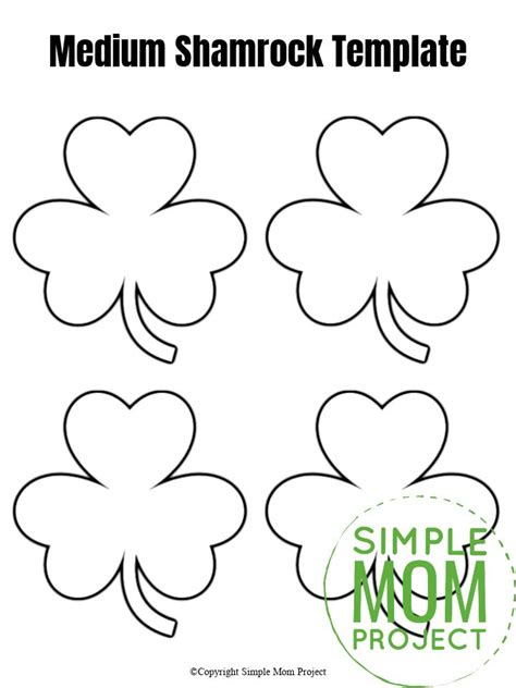 Free Printable Shamrock Templates In Small Medium And Large In 2021