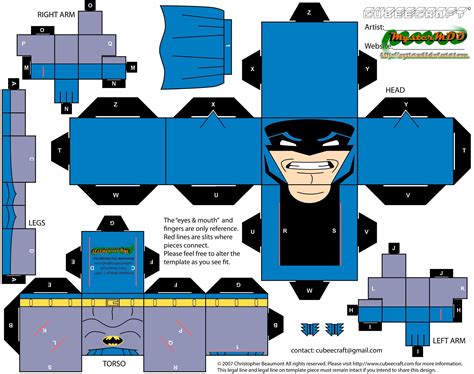 Batman Brave And Bold Paper Toy Free Printable Papercraft Templates