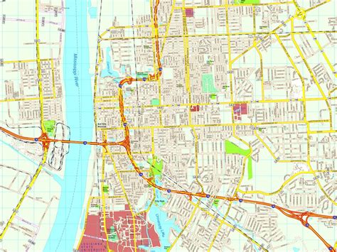 Baton Rouge Map Eps Illustrator Vector City Maps Usa America Order