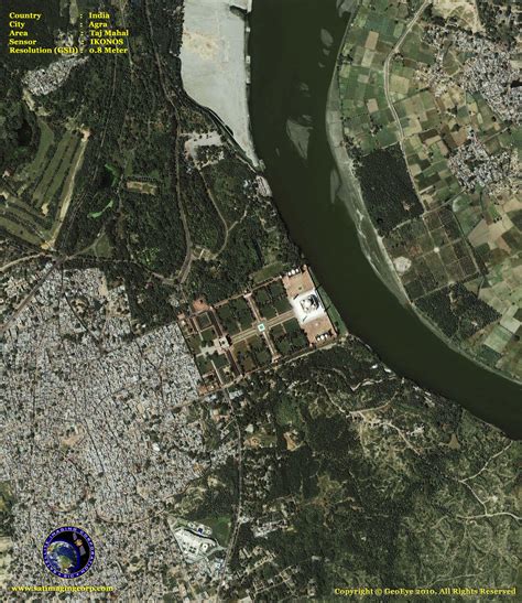 Ikonos Satellite Image Taj Mahal Satellite Imaging Corp
