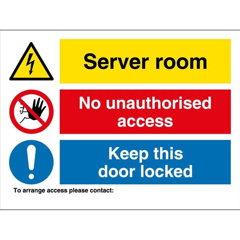 Server Room Access Signs From Key Signs Uk