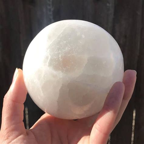 236lb Polished Selenite Sphere Crystal Sphere Large Crystal Etsy