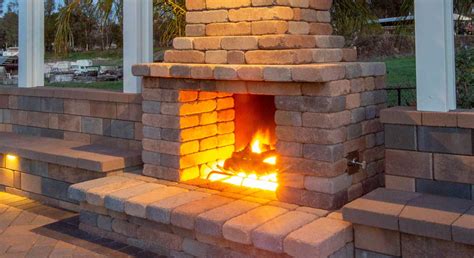 Semplice Outdoor Fireplace Kit Rcp Block And Brick