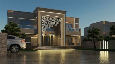 Modern Villa In Dubai Night Shot On Behance