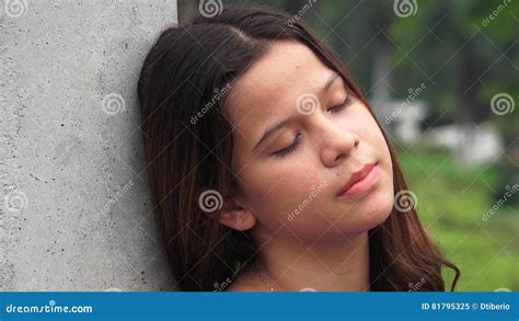 Tired Sleeping Teen Girl Resting Stock Image Image Of Break Napping