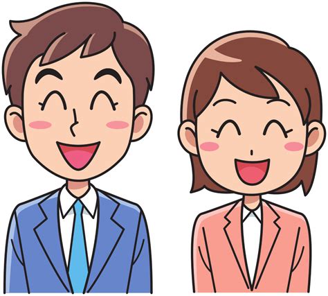 OnlineLabels Clip Art Business Man And Woman Laughing