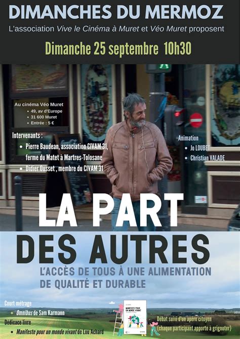 Association Vive le Cinéma à MURET 31 La part des autres