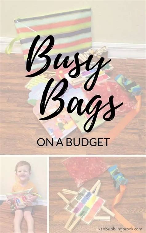 How To Make Busy Bags On A Budget