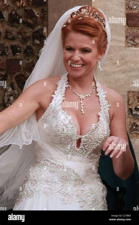 patsy palmer the cast of the tv soap eastenders filming the wedding of bianca jackson and