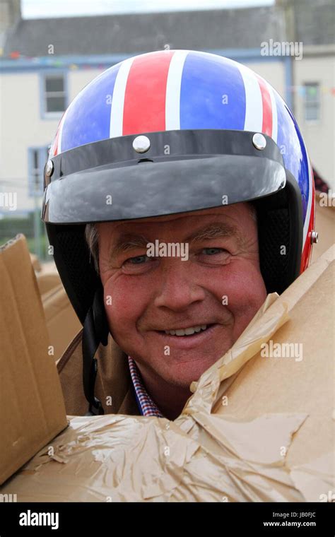 Ayr Ayrshire Scotland Uk Man Union Flag Motorcycle Crash Helmet