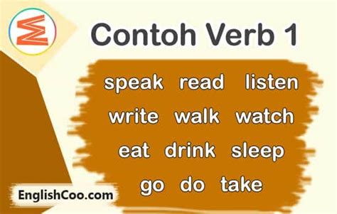Contoh Verb 1 Dan Artinya Kata Kerja Bahasa Inggris EnglishCoo