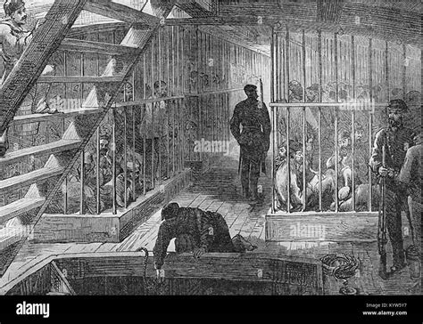 Convicts Australia Below Decks In A Typical Convict Transportation