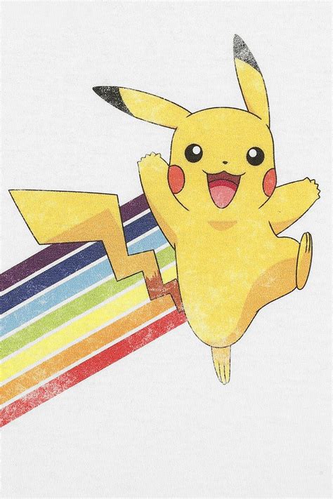 Pikachu Rainbow Pokémon Tričko Emp