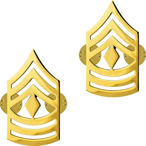 First Sergeant 22k Gold Plated Tops Military Supply Veteran