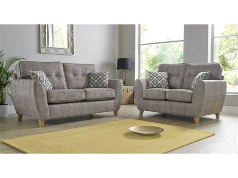 Maya Grey 32 Seat Deep Fill Fabric Living Room Sofas