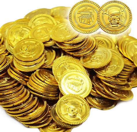 The Twiddlers 180 Bulk Pirate Gold Coins For Kids Childrens Treasure