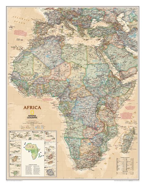 National Geographic Africa Executive Wall Map