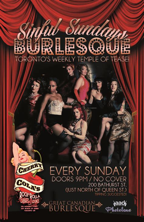Burlesque At Cherry Colas Sinful Sundays Booty Call Edition
