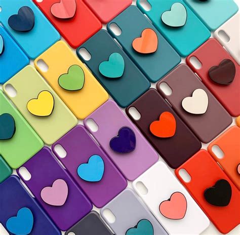 Iphone Case With Heart Grippers Pop Sockets Set Mix And Etsy