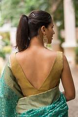 Presenting adornment that are similar to polka dots, in 7. 25 Latest Silk Saree Blouse Designs for wedding season ...