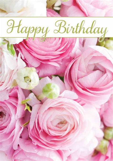 Pretty big birthday greeting card with orange sign happy birthday. Pretty Pink Happy Birthday Roses … | Pinteres…