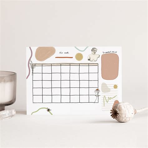 Aesthetic Monthly Calendar Printable Autumn Moons Studio