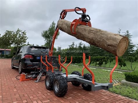 Forestry Atv Log Timber Trailer With Crane Grapple For Tractor Buy