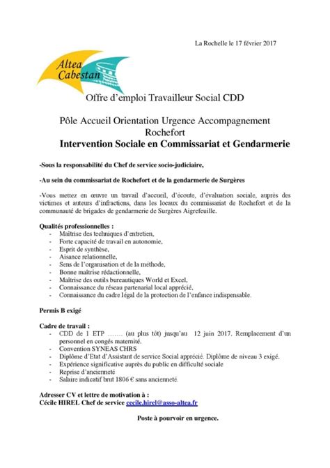 De tréville songea qu'il fallait prendre date en portant plainte le premier. faire un cv travailleur social